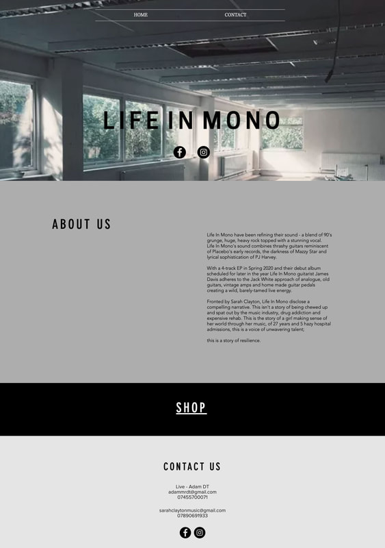 Life In Mono band website